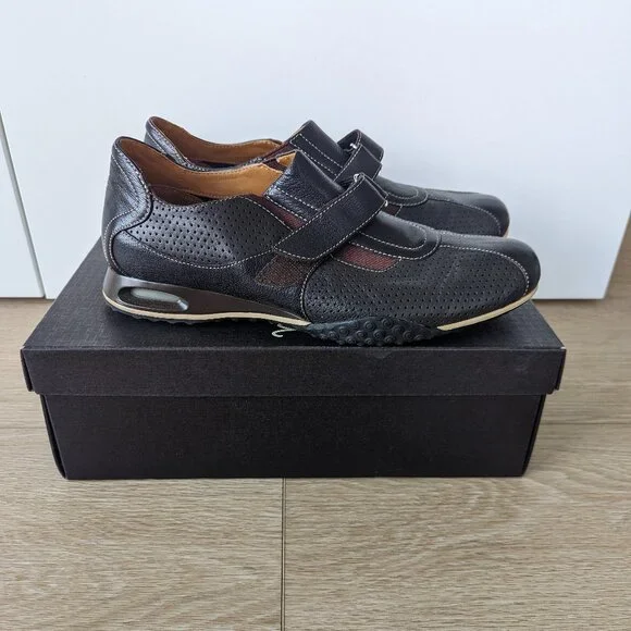 Cole Haan Air Estadio Strap II Leather Shoes – Dark Brown, Men's 9 - Picture 6 of 14